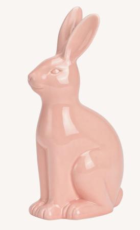Rosa Hase Keramik 25 cm